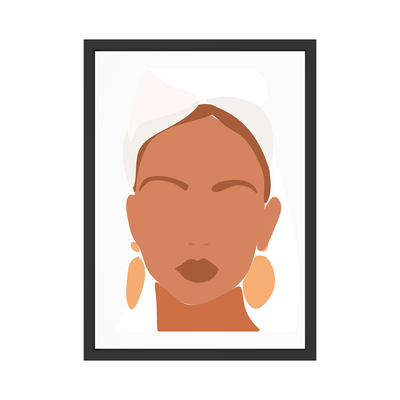 Bold Minimalist Woman Portrait – Modern Wall Art Print
