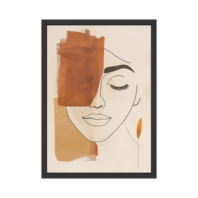 Abstract Face Line Art – Modern Wall Print