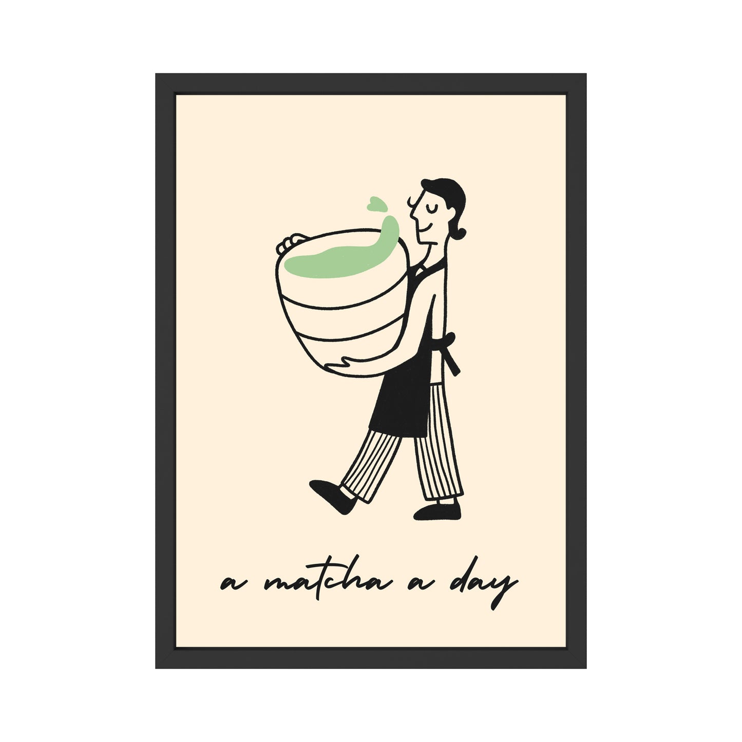 A Matcha a Day – Minimalist Framed Art Print
