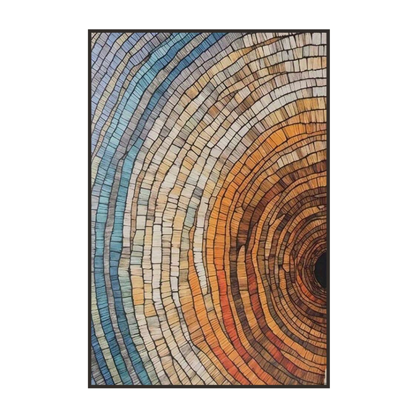 Colorful Tree Rings – Abstract Nature Wall Art Poster