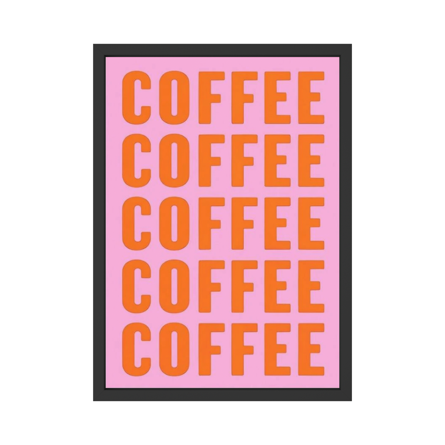 Bold Coffee Pop Art Print – Pink & Orange Edition