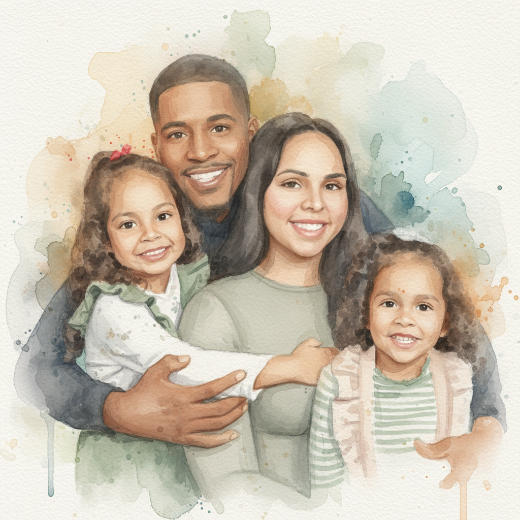 Custom Family Portrait Wall Canvas