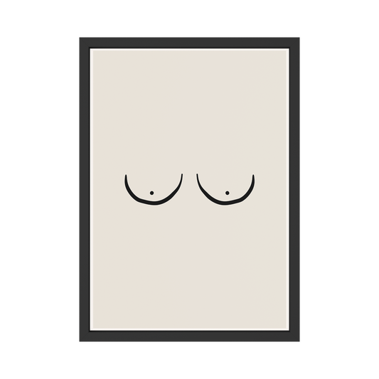 Minimalist Nude Line Art – Modern Abstract Body Print
