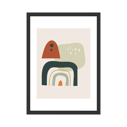 Abstract Rainbow Wall Art – Modern Minimalist Print