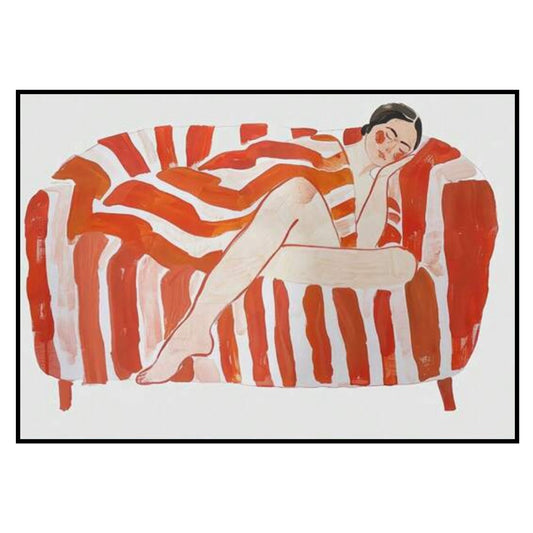 Serena Siesta - Framed Canvas Art Print