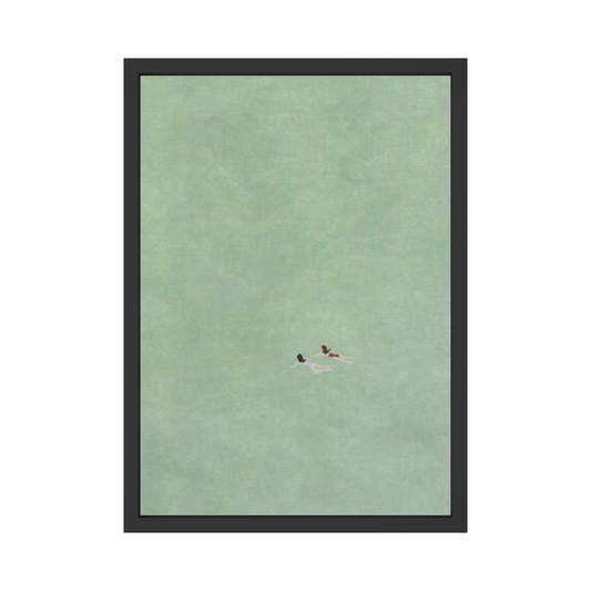 Minimalist Swimmers – Calm Aesthetic Wall Art Poster