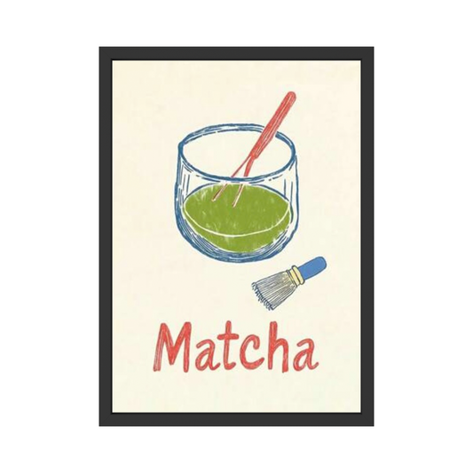 Matcha Tea Illustration – Minimalist Kitchen Wall Art Poster