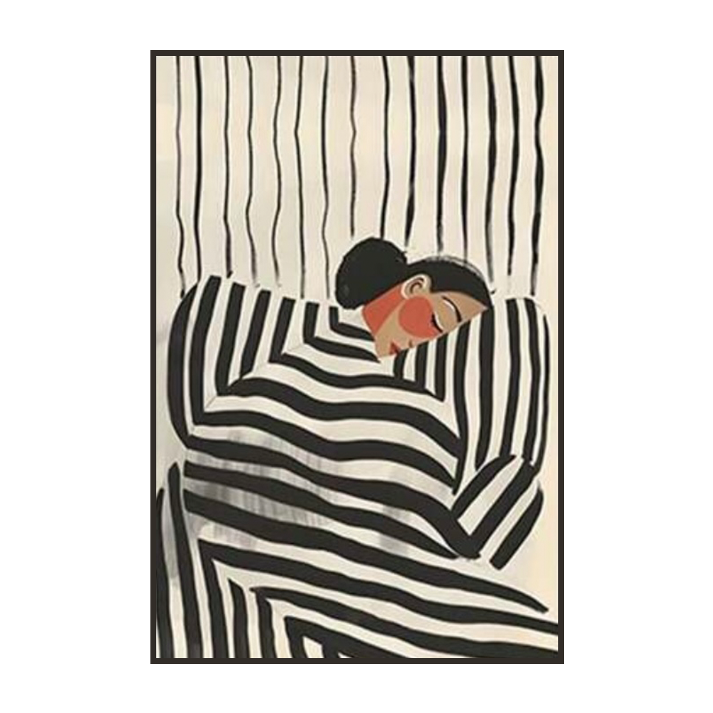 Striped Dreams – Modern Minimalist Sleep Poster