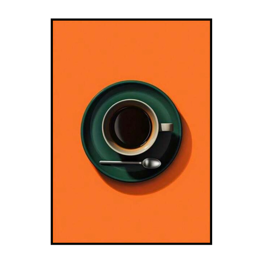 Minimalist Espresso Cup Poster – Bold Coffee Art