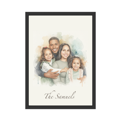 Custom Family Portrait Wall Canvas